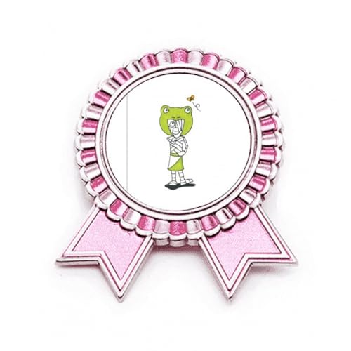 Broche rose grenouille égyptienne en métal taille M idéale sur veste et sac