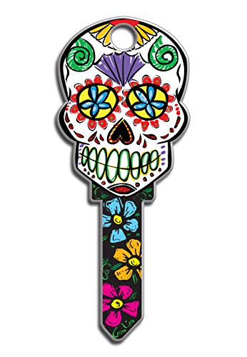 Lucky Line Key Shapes, Sugar Skull, House Key Blank, SC1, 1 Key (B136S)