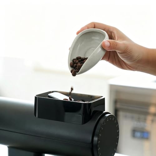 Image of watchget Ceramic Coffee Dosing Cup & Tea Storage Tray, Gray | Single Dose Measuring Container for Coffee Beans & Loose Leaf Tea Dosing Vessel; Hold 20-25g Coffee Beans