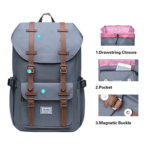 Kaukko Laptop Outdoor Backpack, Traveling Rucksack Fits 15.6 Inch Laptop(5-7-Grey) #TOP7