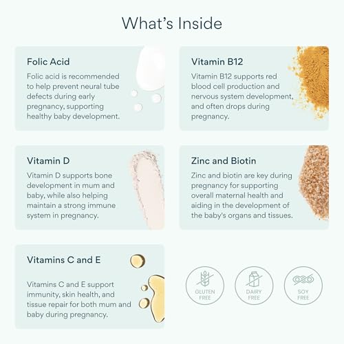 Bettervits Pregnancy Support Gummies | Pregnancy Vitamins for Women with Folic Acid & Vitamin B12 | Complete Multivitamins Complex C, D, E & Zinc | Pre and After Support - 60 Berry Gummies - Image 4