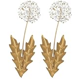 2er-Set Hortensie Metall Wandskulpturen Wandschmuck Dekorationen Wandbild Wandornament Wanddekoration Wandskulptur 3D Metallbilder Modernes Kunstwerk für Zuhause Büro Schlafzimmer, Wohnzimmer