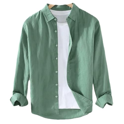Chemise lin et coton homme business casual légère pour le printemps et l'été