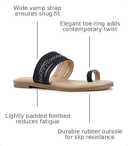 BATA Women’s Flats Sandals, Lightweight Flip Flop with Cushioned Footbed, Flexible Sole with Secure Fit, Stylish Dressy & Causal Sandal for Summer, Beach, Travel and Work 5 (UK) — view 3