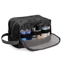 WANDF Kulturbeutel Herren Rucksack Damen Kosmetiktasche Waschtasche für Männer & Frauen in Premium Qualität (Schwarz) – Ansicht 4