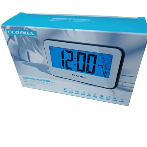 Relógio Digital Despertador de Mesa Inteligente com Sensor de Temperatura Cabeceira Moderno Premium