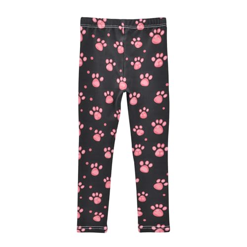Cute Dog Paw 1 Girls Leggings Athletic Pants Tights Stretch Bottom2