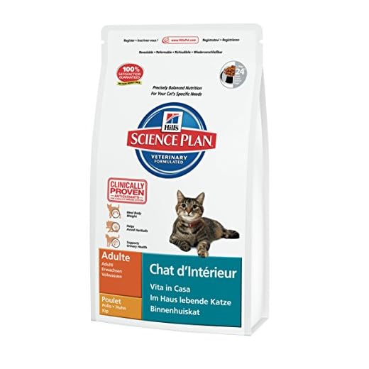 Hill' S Science Plan Feline Adulto Comida alimento seco para Gatos de Interior Pollo 1,5 kg – Lote de 2