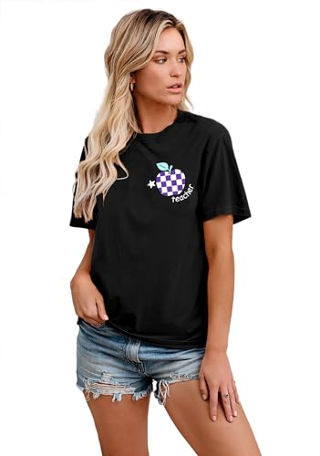 VVNTY Teacher Shirts Women: in My Teacher Era Shirt Preschool Teacher Life T Shirt Teachers Gift Tops3