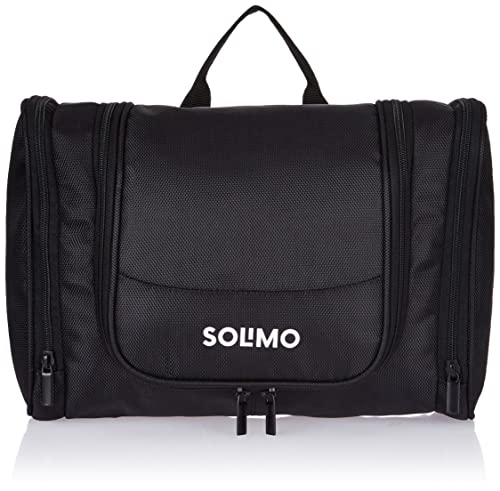 Amazon Brand – Solimo 21 Cms Hanging Toiletry Kit (Black)