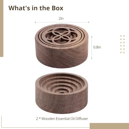 Set de 2 Difusores de Madera de Nogal, Aromaterapia miniatura 6