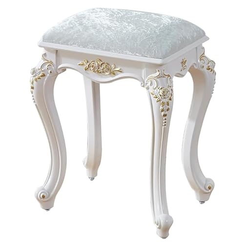 Taburete de tocador tapizado silla redonda