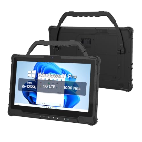 Image of M14A Windows Rugged Tablet, 5G 14-Inch FHD 1000 Nits Touchscreen, Intel i5-1235U, 16GB RAM 256GB SSD, IP65 Waterproof Industrial Tablet PC for Outdoor Work Field Service