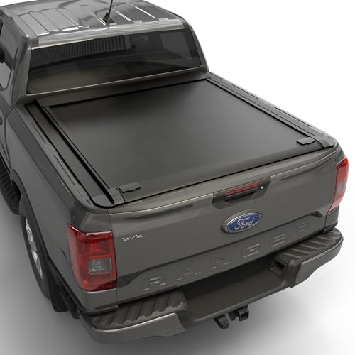 Tonotek Aluminum Retractable Tonneau Cover Fits 2024-2026 Ford Ranger 5' Bed (61")