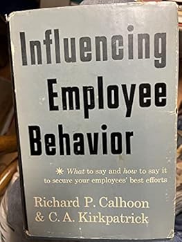 Hardcover Influencing Employee Behaviour Book