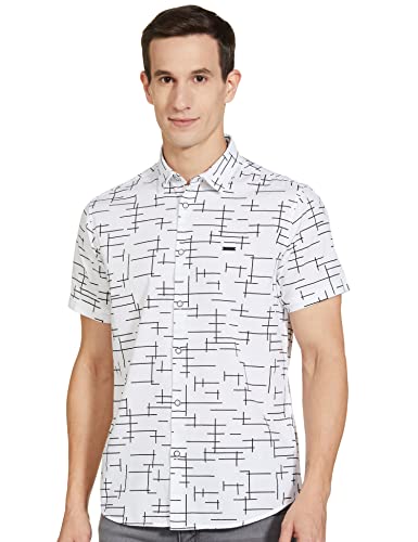 The Indian Garage Co Shirt Short Sleeves Slim Fit White Medium