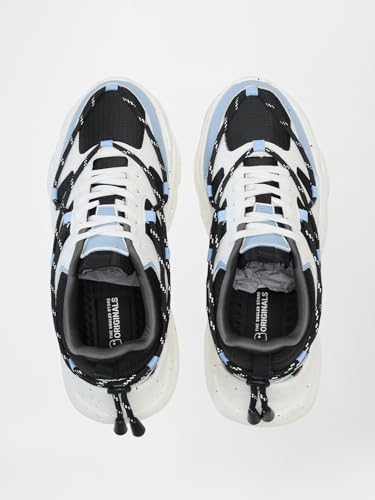 Image of The Souled Store Swift Blue Men and Boys Lace Up High Top Sneakers