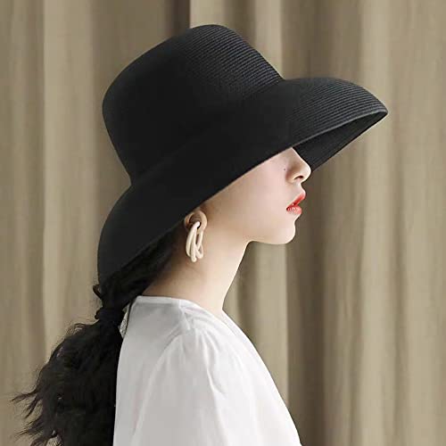 Sombrero de paja verano playa ala ancha para mujer miniatura 2