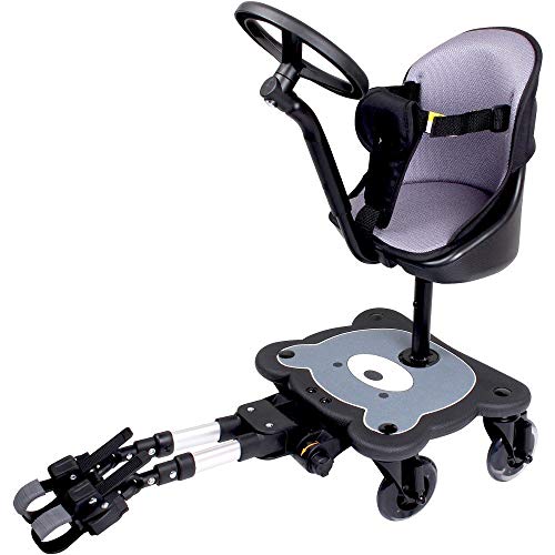 mee-go Sit N Ride 4 con ruedas Universal Buggy Ride On Board Con Asiento Y Volante para adaptarse a todos los...