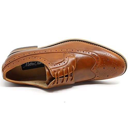 Metrocharm MC108 Men's Wing Tip Lace Up Oxford Dress Shoes3