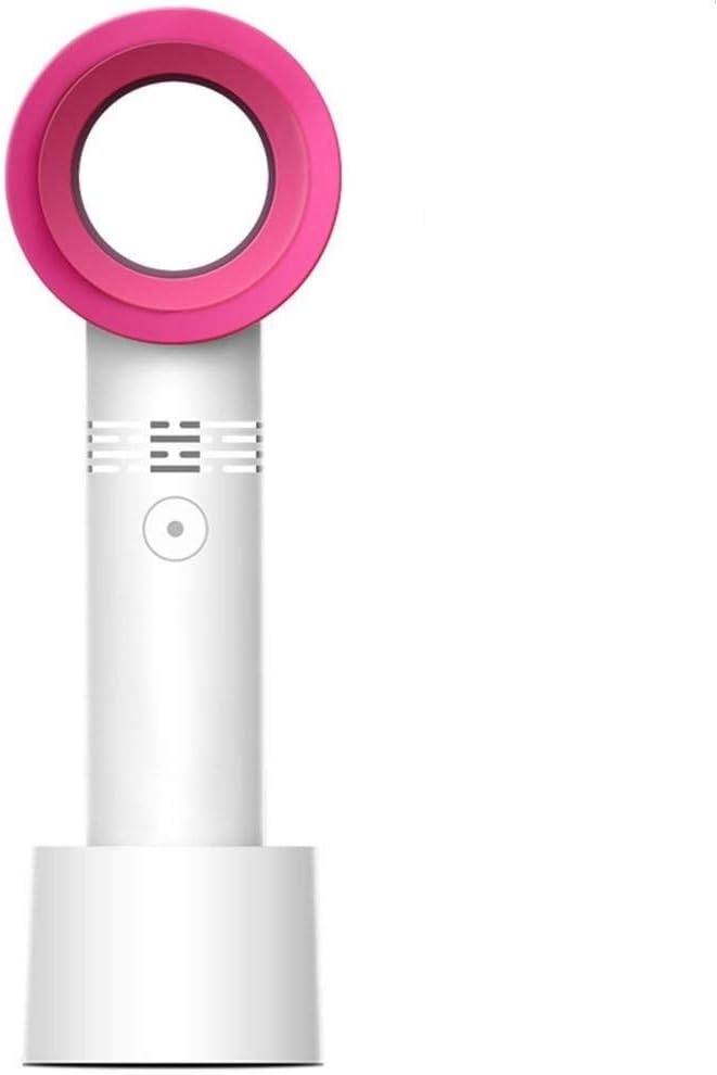 REVOPOW 2019 Newest Desk Fan, Portable USB Wingless Electric Fan,Handheld Mini Fan,Bladeless Fan,No Leaf Fan, Table/office/bedroom/Outdoor Fan(White)
