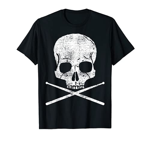Death Drummer Metal Vintage Drum Set Drumsticks Gift T-Shirt