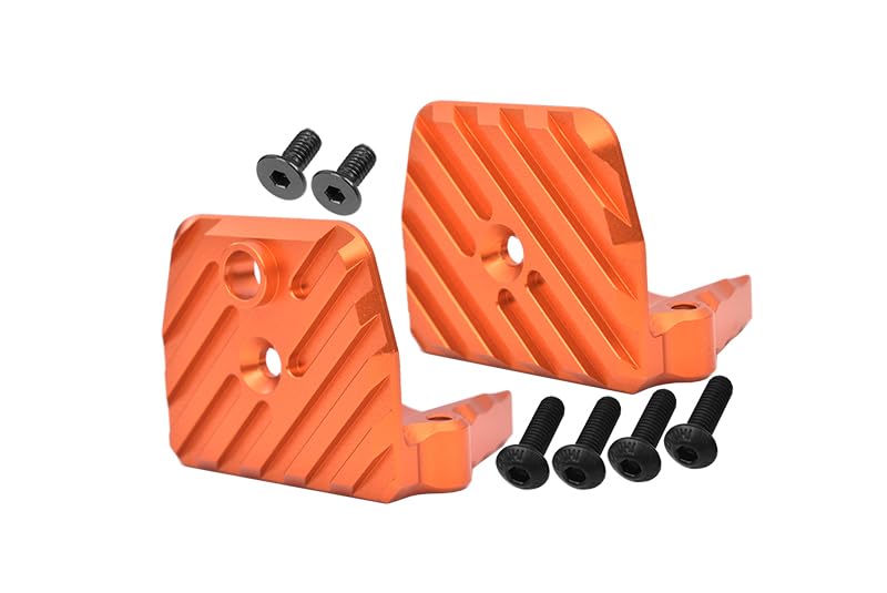 Traxxas X Maxx 4X4 Upgrade Parts Aluminium Motor Heatsink Mount - 1 Set Orange