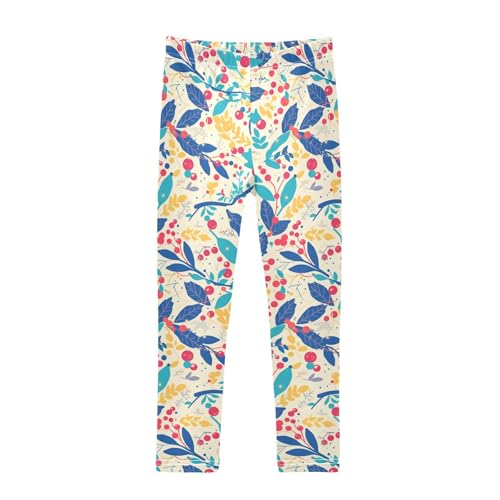 KLL Christmas Holly Berries Toddler Girl Active Leggings Stretchy Full Length Yoga Pants Gym