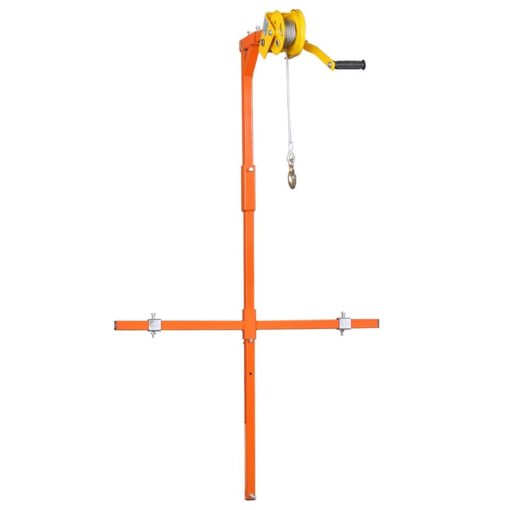 Staffa di Sollevamento Manuale in Acciaio Inox con verricello autobloccante per Una Facile Installazione del condizionatore d'Aria.