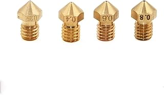1Pcs for Ultimaker 2 UM2 + Extended for E3D Heater Hotend Olsson Block Nozzle 0.25 0.4 0.6 0.8mm for 3.0mm/1.75mm Filament Distinctive (Size : 3.0-All Size 4pcs)