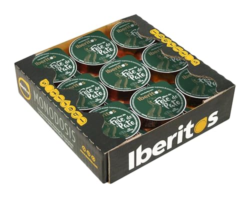 Iberitos - Bloc de Foie de Pato - Paquete en Monodosis de 23 g - Perfecto para Aperitivos y Tapas Exquisitas - Untable Sin Gluten ni Lactosa - Contiene 0,479 kg