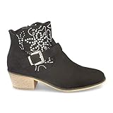 Botin de Mujer Estilo Campero con Hebilla