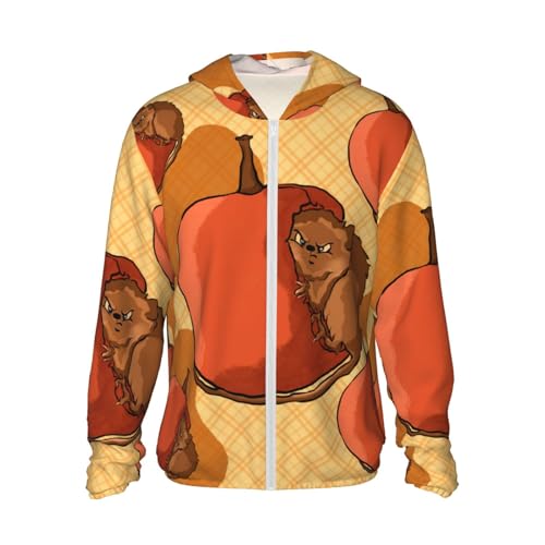 Veste de protection solaire UPF 50+ à capuche motif hamster mignon pour homme et femme
