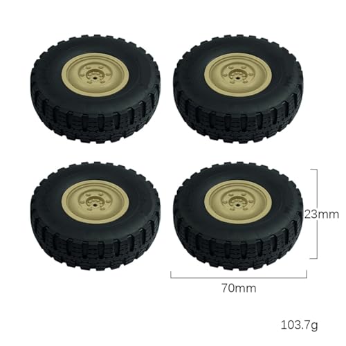 Pneus et roues RC pour résoudre la perte d'adhérence Unimog LD-P06 4Pcs - 4