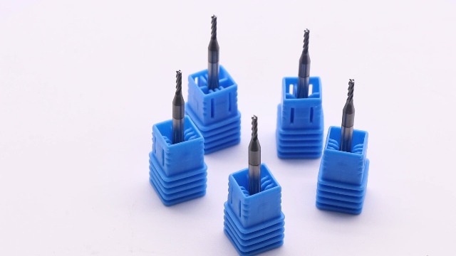 Image of 4 Flute Solid Carbide Square End Mill Set(5Pcs, 1 /16 inch), AlTiN Coated | 35 Helix, 1 /16 inch Cutting Dia, 1 /8 inch Shank Dia, 1 /4 inch LOC, 1-1 /2 inch OAL For Milling Alloy Steel, Hardened Steel, Iron, Copper