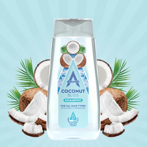 Astonish Coconut Bliss Shampoo with Pro-Vitamin B5, 400ml, White - Image 4
