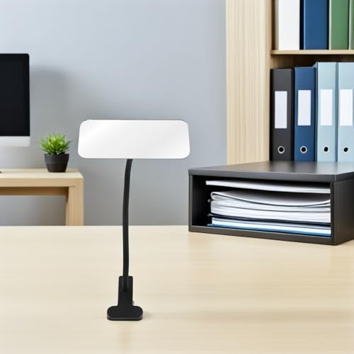 Espejo retrovisor de computadora negro rectangular con ajuste ajustable para pared 6