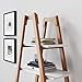 Nathan James 62201 Carlie 5-Shelf Ladder Bookcase, Display or Decorative Storage Rack with White and Rove Brown Wooden Ladder Shelves