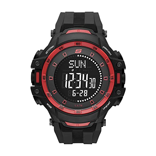 Montre digitale Skechers homme étanche et antichoc avec bracelet noir SR1138