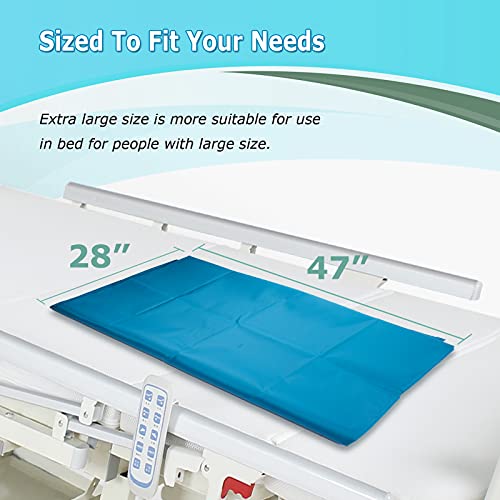 Image of [LOSCHEN] Tubular Slide Sheet for Patient Transfer, Sliding Draw Sheets to Assist Moving Elderly - for Cars, Vehicles, Wheelchairs and Bed Transfers - Hospitals & Home Care (28 inchx47 inch(72x120cm), Green)