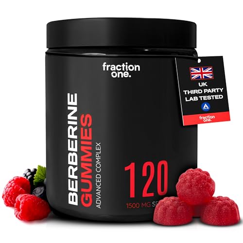 Fraction One Berberine Gummies – 120 Gummies – 1500 mg per Serving, Ceylon Cinnamon 1000mg and Vitamin B12, Magnesium Glycinate 400mg – Supports Immunity, Improve Metabolism – Vegan – 60 Days Supp
