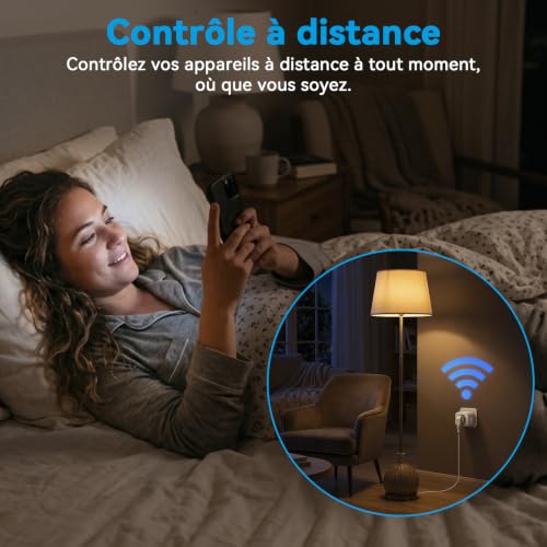 EIGHTREE Prise Connectée WiFi, Suivi de Consommation, 2,4 GHz Wi-Fi, 2-Pack – vue 3