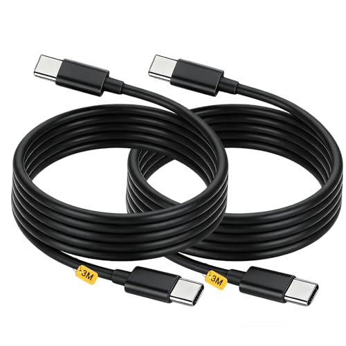 Samsung Charger Cable 10 ft/3M 2 Pack 60W i Phone 17 USB C Charge Cable Long Type C Fast Charging Lead USBC Wire for iPhone 17 Air/16 Plus/16e/15 Pro Max Samsung Galaxy S23 S22 S21 S21+ Ultra A53 A33