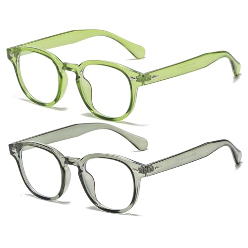 Image of Retro Round Blue Light Blocking Glasses for Men Women, Vintage Frame Non-prescription Computer Reading Eyeglasses