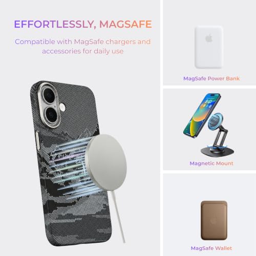 URBAN TECHCART Carbon Fibre Case for iPhone 16 ShadowTerrian - Image 3