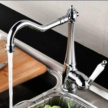 Robinet de cuisine pivotant en laiton pour éliminer les fuites d'évier