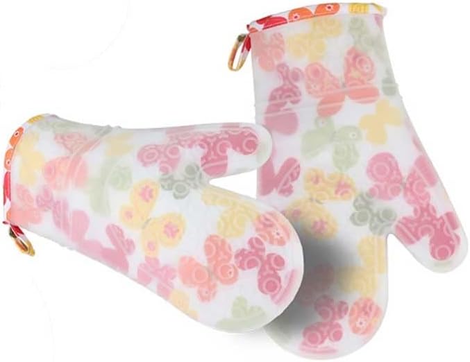 Oven Mitts Layer Heat Resistant BBQ Gloves Microwave Non-Slip Grill Kitchen Accessories