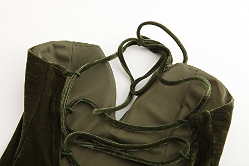 Halloween Bodysuit Tube Top Velvet Leotard Corset Back4