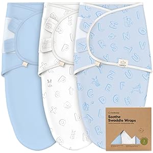 KeaBabies 3-Pack Organic Baby Swadd...