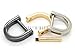 CRAFTMEMORE 5/8 Inch (Inside Width) D-Rings with Closing Screw Shackle Key Holder Horseshoe U Shape Dee Ring DIY Leather Craft Purse Replacement 4 pcs (Gold)